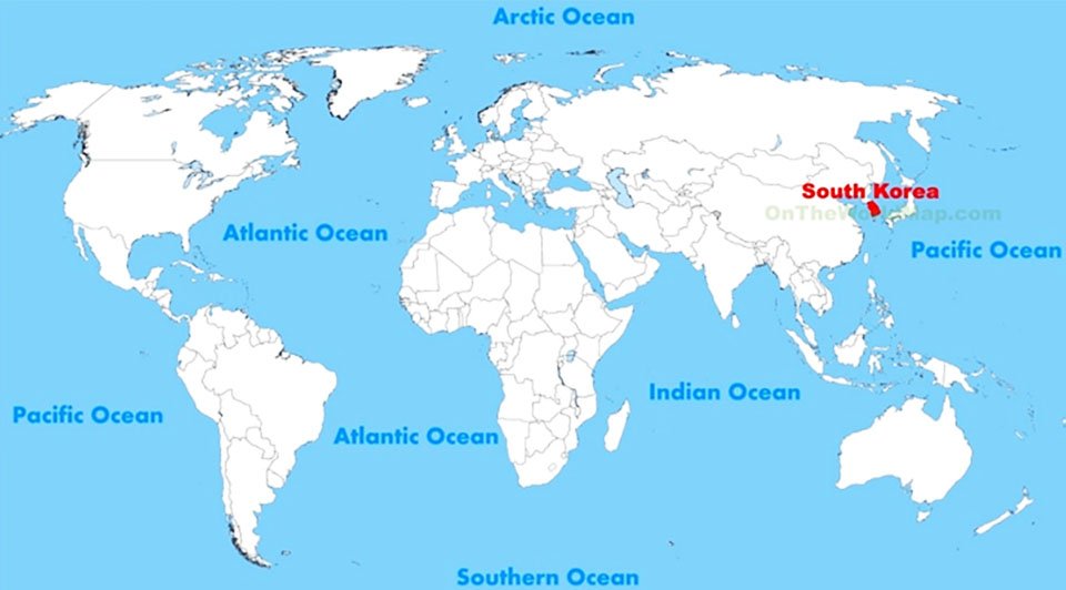 korea, worldmap